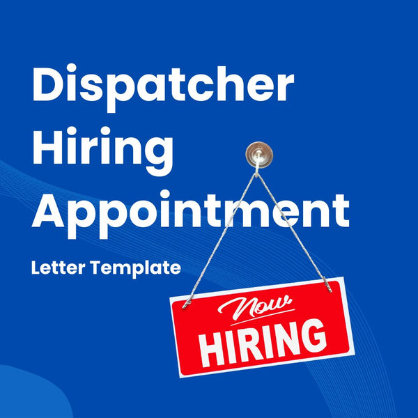 Dispatcher Hiring Appointment Letter Template