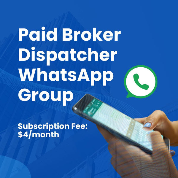 Paid Broker-Dispatcher WhatsApp Group